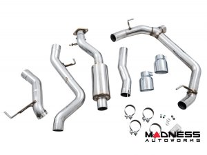 Ford Bronco Performance Exhaust System - Cat Back - Dual Rear Exit - AWE - Chrome Tips w/ Bash Guard